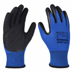 перчатки Долони /пар/ - трикотаж синие с латексным. покрытием (не полный облив) р.10 new