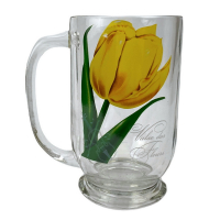 Кружка стекло ГСФ - 330 мл Мосса Вальс квітів Тюльпан