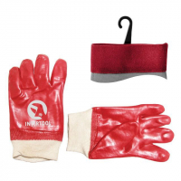 перчатки INTERTOOL (пар) - маслостойкая х/б трикотаж,покрыта PVC.с вязан,манжетом,красная