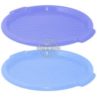 Поднос пластмассовый круглый 388 х 24 мм Алеана - фиолетовый