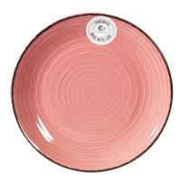 тарелка мелкая CESIRO SPIRAL - 26 см розовая