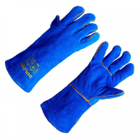 перчатки Долони /пар/ - краги сварочные,спилковые,синие с подкладкой,манжет крага,р10