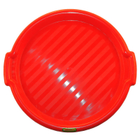 Поднос пластмассовый круглый 388 х 24 мм Алеана - красный