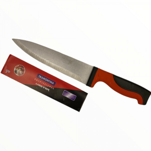 Нож кухонный TRAMONTINA - красно-черная ручка №7, 170х40мм