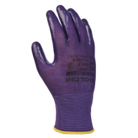 перчатки Долони /пар/ - фиолет,трикотаж с нитрил.покрытием( неполный облив) р,8